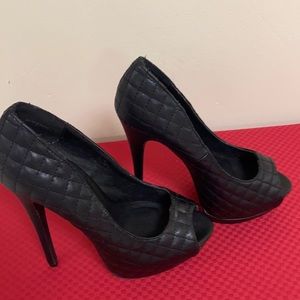 BEBE beautiful sexy platform hill leather